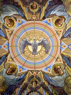Spiritul Sf&acirc;nt: detaliu din catedrala Lugojului. Foto: Raimondo-Mario Rupp