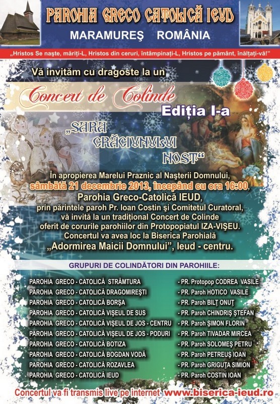 afis A3 Colinde - Ieud decembrie 2013